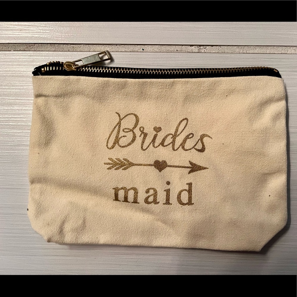 Never used brides maid pouch with gold zipper
